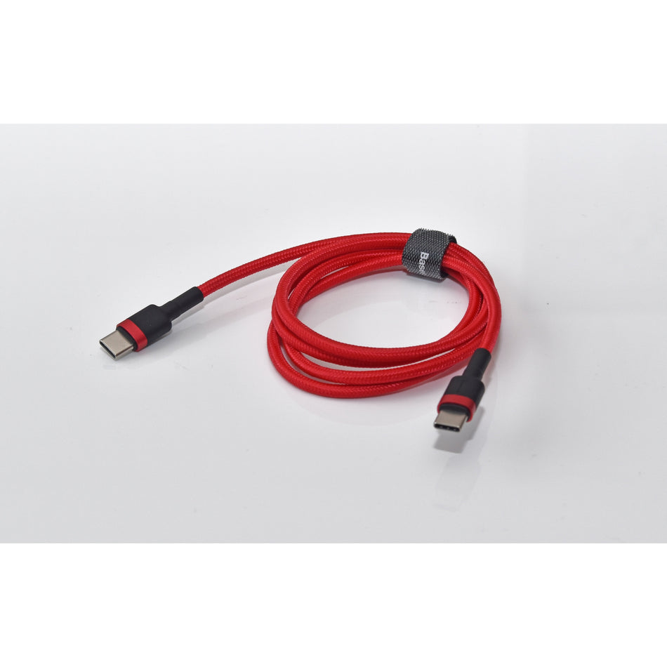 USB Ladekabel rot USB-C auf USB-C Stecker 1m für Smartphone / Tablet