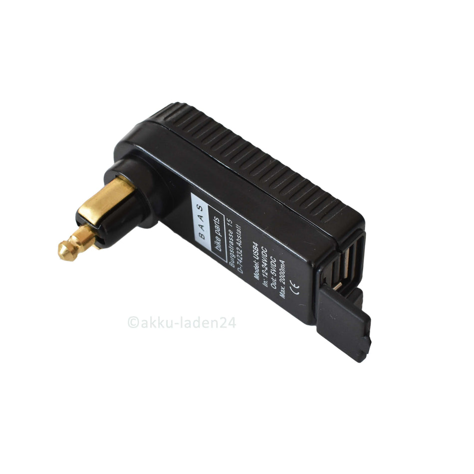 USB Winkel-Lader mit Bordstecker für BMW Triumph KTM Ducati Motorrad BAAS USB4