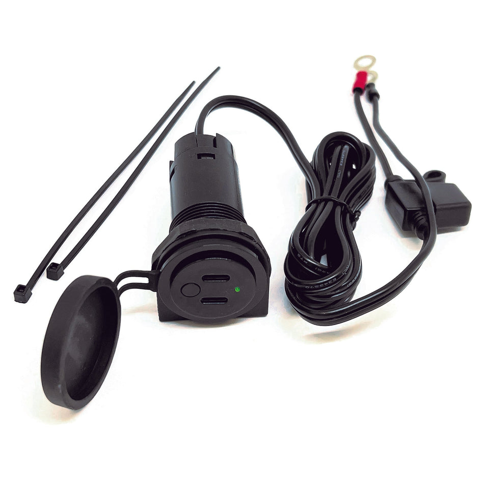 USB Einbau Motorrad Bordsteckdose 2xUSB-C QuickCharge BAAS USB18