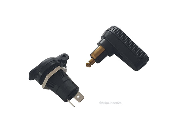 USB Winkeladapter Motorrad Bordstecker für kleine Bordsteckdose DIN4165 12V/24V