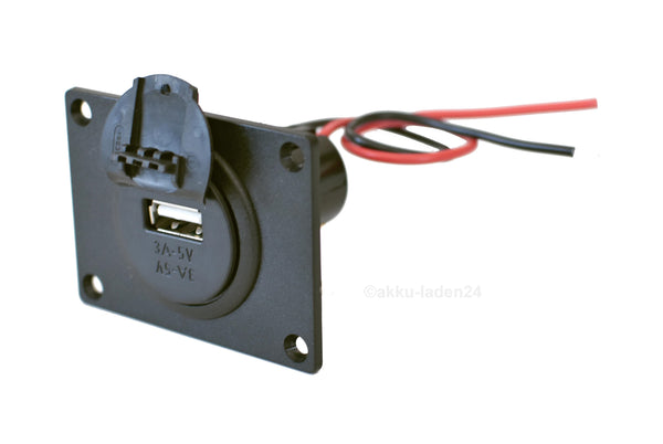 Motorrad USB Ladegerät für 12V Bordnetz mit Bordstecker DIN4165