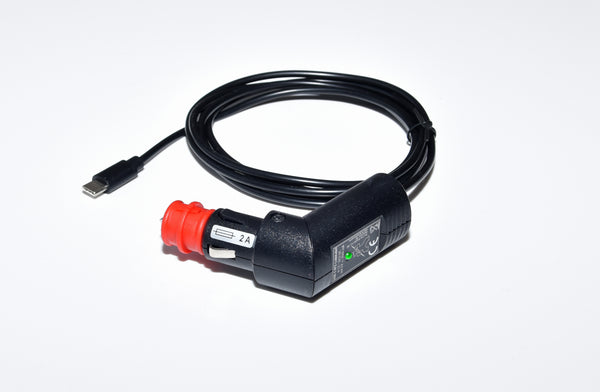 12V/24V Ladekabel winkelbar mit USB-C Anschluss (3A