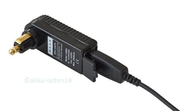 Ladekabel mit 3-Pol Traktor Stecker DIN 9680 auf Power USB Dose 3A -  akku-laden24