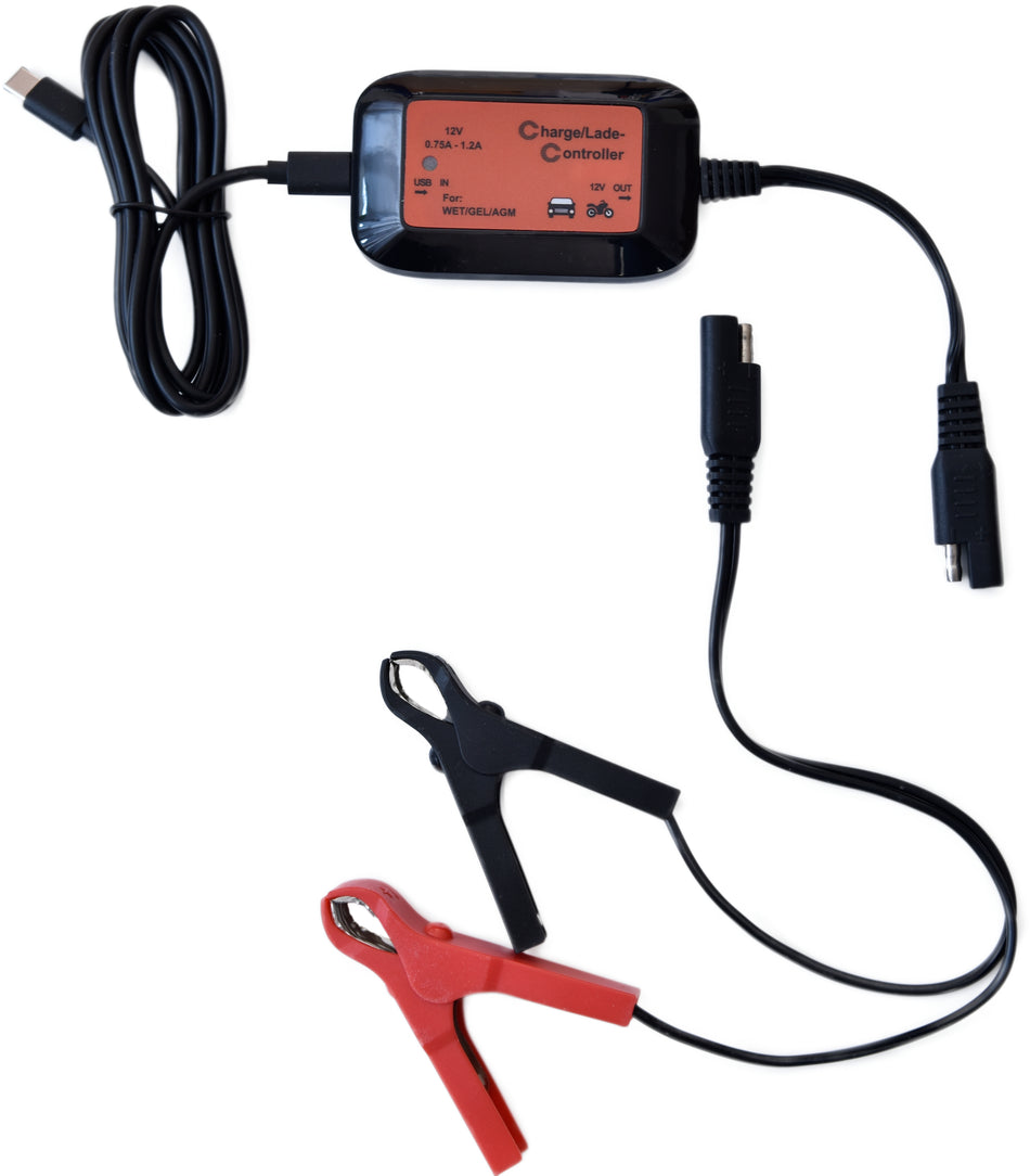 Batterie Laderegler BA100, Ladegerät für 12V Säure-, Gel-, AGM Batterien