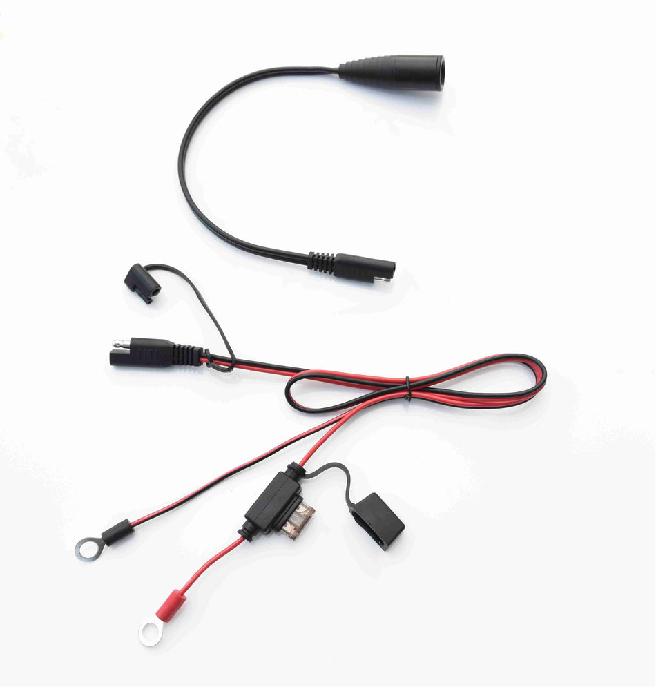 Nachrüstsatz Ladekabel SAE-Stecker auf Ringösen + Ladeadapter SAE-Stecker auf Motorrad Bordsteckdose