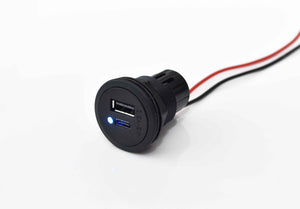 USB Einbau Steckdose für Motorrad mit Schalter 5V/2,1A BAAS USB7 -  akku-laden24