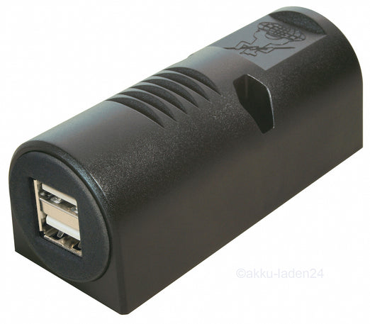 2-Fach USB Einbau Steckdose mit 2x2,5A für KFZ Wohnmobil 12V/24V -  akku-laden24
