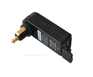 USB Ladekabel spritzwassergeschützt mit flachem Winkelstecker - akku-laden24