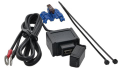 12V Doppel USB-Steckdose spritzwassergeschützt Tankrucksack-Kabel