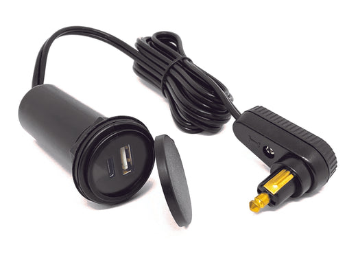 Motorrad Ladegerät 2 USB-Anschlüsse Stecker Adapter Quick Charge